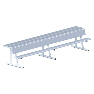 Player Bench with Seat Back and Shelf - 15 ft. - Portable